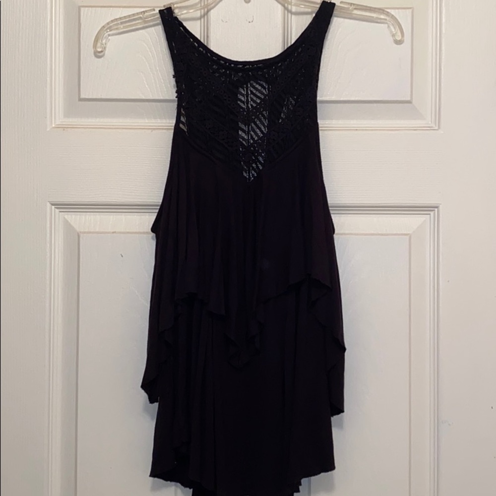 Free People black ruffle top in sz Small